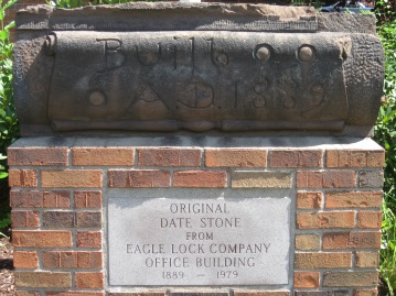 Date stone from the  Eagle Lock factory-1889