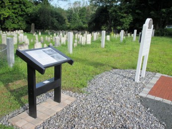 Interpretive sign for the original Plymouth Center School