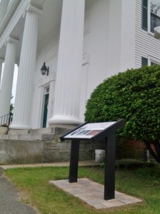 Interpretive sign installed as part of the celebration of the Congregational Church's 275th anniversary.