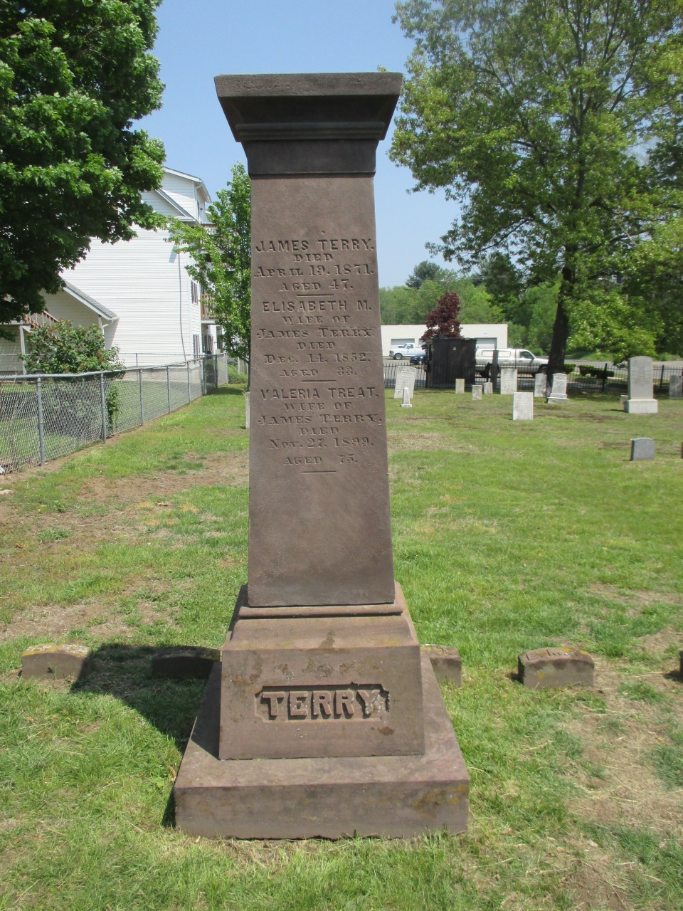 James Terry gravestone front restored